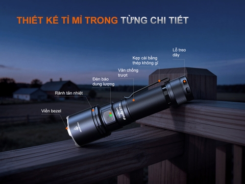 FENIX C7 Pro – Đèn pin siêu sáng, độ sáng 4600 lumen, chiếu xa 339m, góc chiếu rộng 87°, sạc 20W USB-C, nam châm đuôi