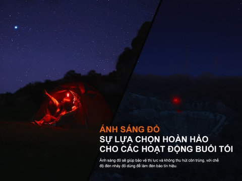 Đèn cắm trại FENIX CL22R sáng 500 lumen pin liền thân 2600mAh sạc USB-C