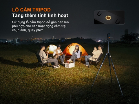 Đèn cắm trại FENIX CL27R độ sáng 1600lm chiếu xa 180m sạc USB-C