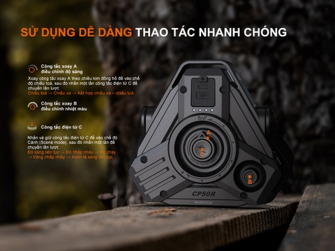 Fenix CP50R – Đèn làm việc, cắm trại, chỉnh sáng vô cấp sáng 5500lm - chiếu xa 450m