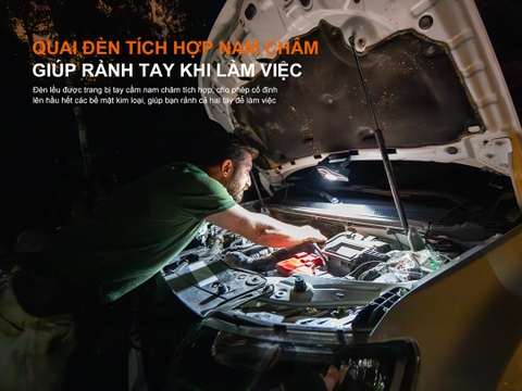 Fenix CP50R – Đèn làm việc, cắm trại, chỉnh sáng vô cấp sáng 5500lm - chiếu xa 450m