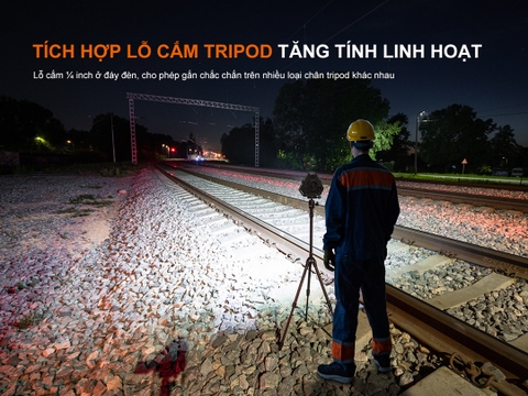 Fenix CP50R – Đèn làm việc, cắm trại, chỉnh sáng vô cấp sáng 5500lm - chiếu xa 450m