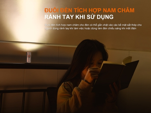 Đèn pin móc khóa FENIX E06R 700 lumen có tích hợp UV và laser đỏ, tích hợp led RGB đuôi nam châm