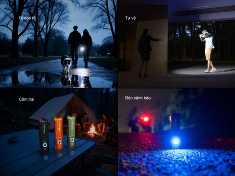 Đèn pin EDC 3 nguồn sáng Fenix E06R Pro – 1600 lumen, UV & Laser, sạc USB-C