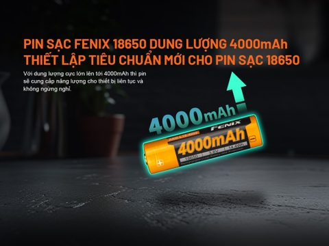 Pin sạc FENIX 18650 dung lượng 4000mAh