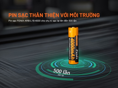 Pin sạc FENIX 18650 dung lượng 4000mAh
