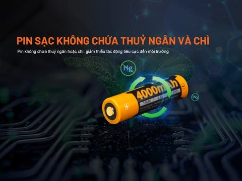 Pin sạc FENIX 18650 dung lượng 4000mAh