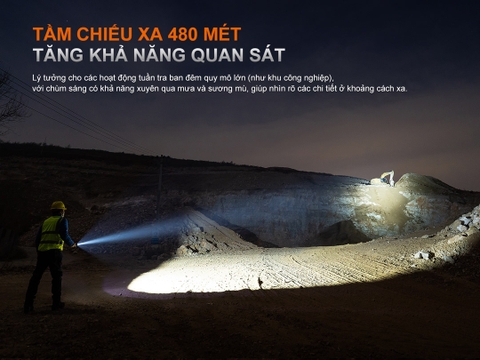 Đèn pin Fenix C5 PRO  – Độ sáng 2000 lumen, chiếu xa 480m, sạc USB-C đuôi nam châm