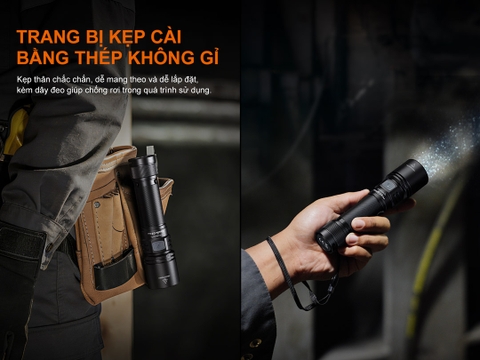 Đèn pin Fenix C5 PRO  – Độ sáng 2000 lumen, chiếu xa 480m, sạc USB-C đuôi nam châm
