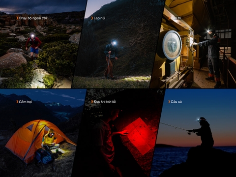 FENIX HP12R-T – Đèn đội đầu chạy trail 1300lm, chiếu xa 200m, USB-C