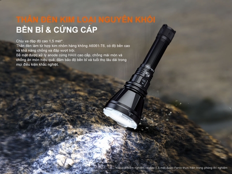 FENIX HT18R V2.0 – Đèn pin chiếu xa siêu sáng 3700 lumen, chiếu xa 1100m, pin sạc 6000mAh, IP68