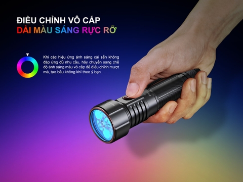 FENIX LD36R – Đèn pin đa sắc 3600 lumen, chiếu xa 385m, tuỳ chỉnh ánh sáng USB-C