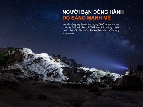 FENIX LD36R – Đèn pin đa sắc 3600 lumen, chiếu xa 385m, tuỳ chỉnh ánh sáng USB-C