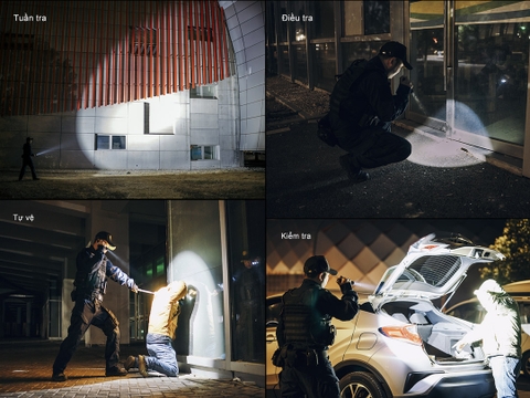 Đèn pin chiến thuật Fenix PD45R ACE sáng 3200 lm xa 410m công tắc xoay chọn chế độ