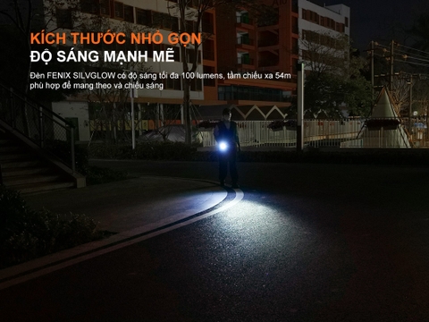 Đèn pin móc khoá FENIX SILVGLOW sáng 100 lumens chiếu xa 54m phiên bản giới hạn