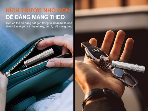 Đèn pin móc khoá FENIX SILVGLOW sáng 100 lumens chiếu xa 54m phiên bản giới hạn