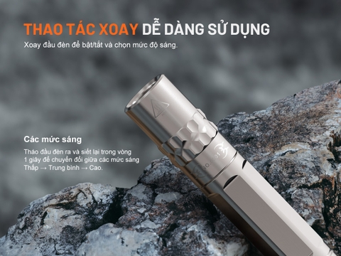 Đèn pin móc khoá FENIX SILVGLOW sáng 100 lumens chiếu xa 54m phiên bản giới hạn