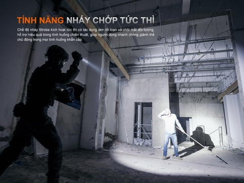 Fenix TK21R – Đèn pin chiến thuật 3600lm, chiếu xa 480m, sạc USB-C, chuẩn IP68