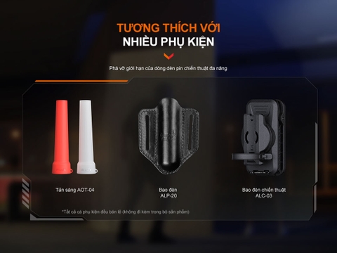Fenix TK25R – Đèn pin chiến thuật đa nguồn sáng 3600 lumen, sạc nhanh USB-C