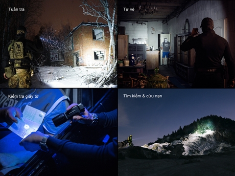 Đèn pin chiến thuật Fenix TK35R sáng 5800 lm chiếu xa 610m có tia UV