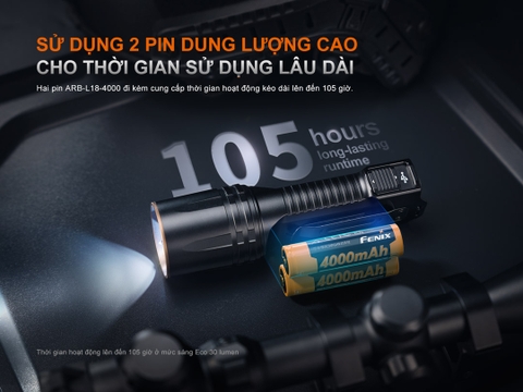 Đèn pin chiến thuật Fenix TK35R sáng 5800 lm chiếu xa 610m có tia UV