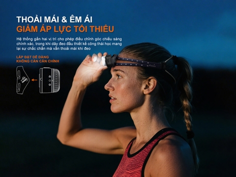 Fenix HL17R – Đèn đội đầu đa năng 500lm, 100m, sạc USB-C, đổi màu