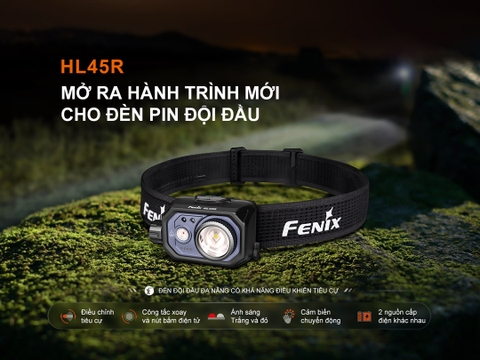 Đèn đội đầu FENIX HL45R sáng 1000 lumen chiếu Xa 220m tính năng zoom
