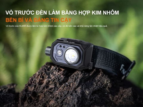 Đèn đội đầu FENIX HL45R sáng 1000 lumen chiếu Xa 220m tính năng zoom