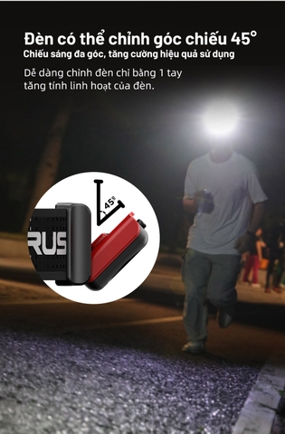 Đèn đội đầu KLARUS HM5 sáng 800 lumens chiếu xa 103m siêu nhẹ 90g pin 1900mAH