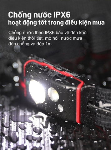 Đèn đội đầu KLARUS HM5 sáng 800 lumens chiếu xa 103m siêu nhẹ 90g pin 1900mAH