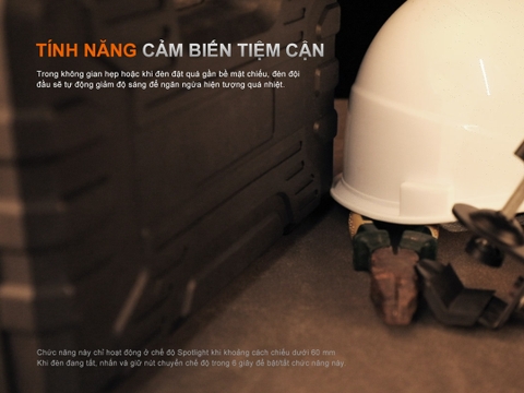 FENIX HM61R V3 – Đèn đeo đầu 1800 Lm pin 4000mAH Nam Châm Đuôi, Cảm Biến Tiệm Cận