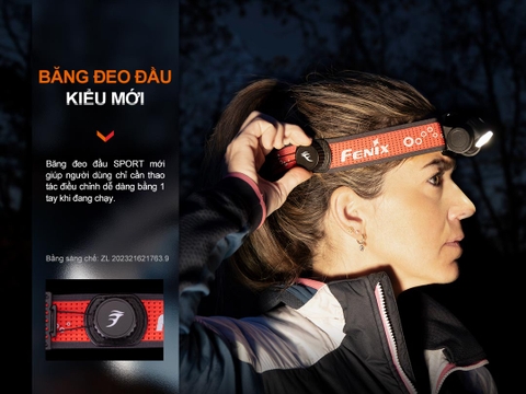 Đèn pin đội đầu Fenix HM65R-T V2.0 sáng 1600 lumens chiếu xa 170m chuyên chạy trail
