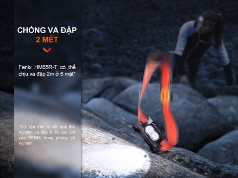 Đèn pin đội đầu Fenix HM65R-T V2.0 sáng 1600 lumens chiếu xa 170m chuyên chạy trail
