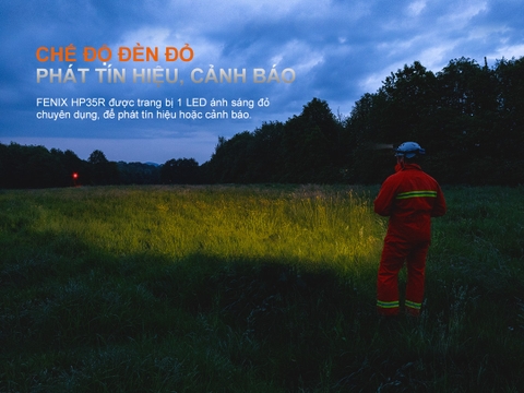 Đèn pin đội đầu FENIX HP35R sáng 4000lm chiếu xa 450m pin 10000mAh có powerbank