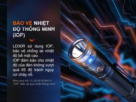 Đèn pin EDC FENIX LD30R sáng 1700 lumen chiếu xa 267m pin 18650 dung lượng 3400mAh