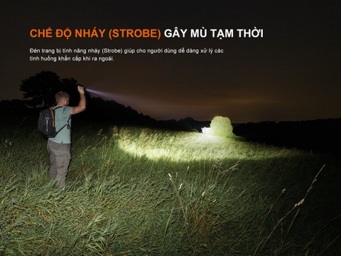 Đèn pin zoom FENIX LD45R sáng 2800 lumens chiếu xa 480m zoom điện tử pin 21700 5000mAh màn hình OLED