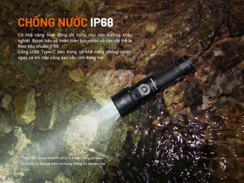 Đèn pin zoom FENIX LD45R sáng 2800 lumens chiếu xa 480m zoom điện tử pin 21700 5000mAh màn hình OLED