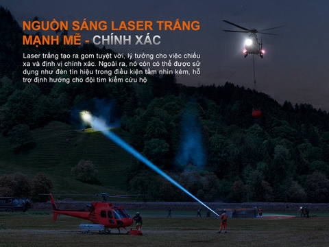 Đèn pin Fenix LR36R sáng 10000 lumen chiếu xa 1260m màn hình OLED cảm biến tiệm cận