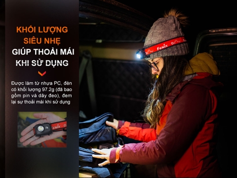 Đèn pin đội đầu Fenix HL16 độ sáng 450 lumen tầm chiếu xa 104m sử dụng 3 pin AAA