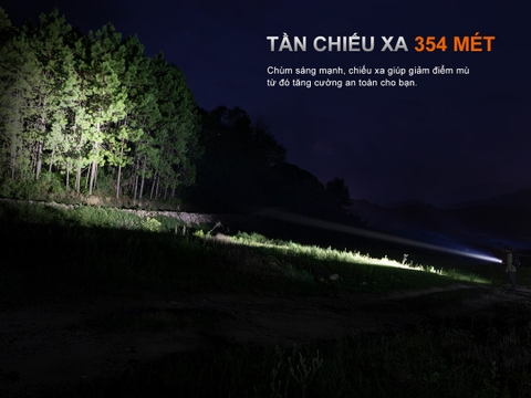 Fenix PD26R ACE – Đèn pin chiến thuật EDC nhỏ gọn sáng 1300 lumen, chiếu xa 354m