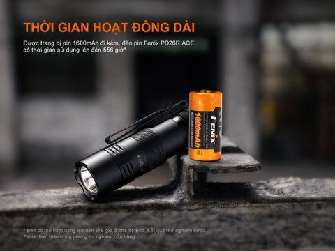 Fenix PD26R ACE – Đèn pin chiến thuật EDC nhỏ gọn sáng 1300 lumen, chiếu xa 354m