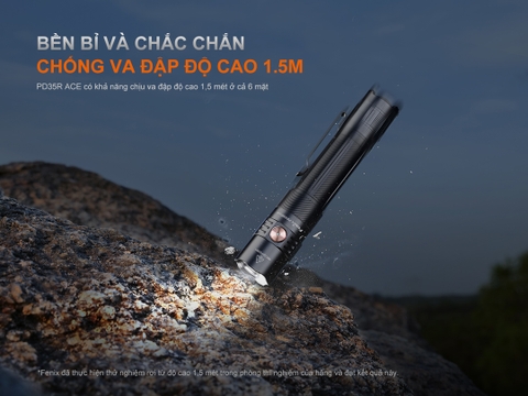 Fenix PD35R ACE – đèn pin chiến thuật 2000 Lumen, chiếu xa 380m, tùy chỉnh 3 groups sáng