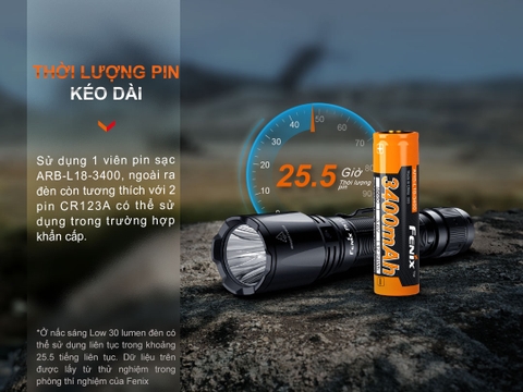 Đèn pin FENIX TK11R sáng 1600 lumen chiếu xa 420m pin sạc 18650 USB-C công tắc đuôi kép phản ứng nhanh