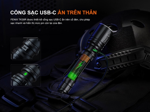 Đèn Pin Fenix TK30R sáng 500 lumen chiếu xa 1500m công nghệ Laser trắng (LEP)