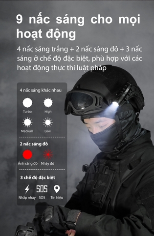 Đèn pin mini KLARUS XT1C Pro sáng 1000 lm chiếu xa 200m pin 16340 chuyên cài mũ bảo hiểm