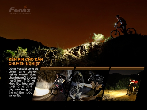 Đèn xe đạp FENIX BC26R sáng 1600 lm chiếu xa 168m LED Luminus pin 21700 5000mAh sạc type-C