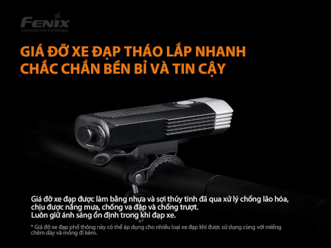 Đèn xe đạp FENIX BC30 V2.0 sáng 2200lm chiếu xa 187m công tắc remote kèm pin sạc