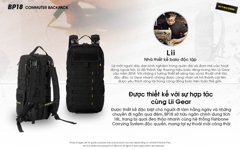 NITECORE BP18 – Balo dung tích 18L