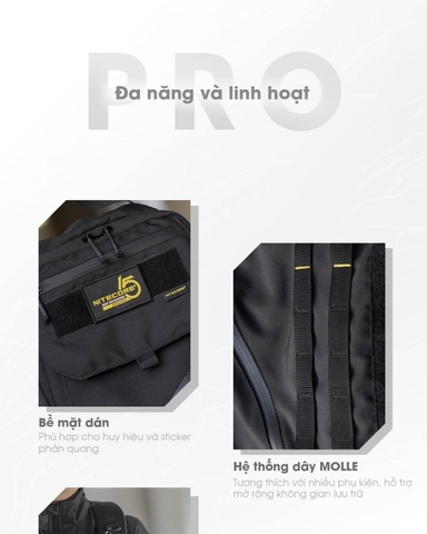 NITECORE BP23 Pro – Balo Công thái học Đa Năng Dung Tích 23L