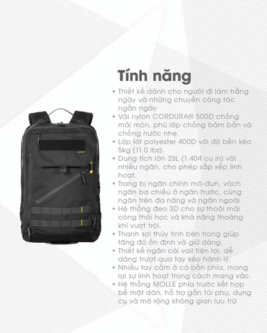NITECORE BP23 Pro – Balo Công thái học Đa Năng Dung Tích 23L
